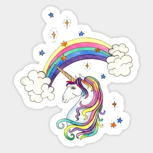 rainbow unicorn Sticker